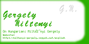 gergely miltenyi business card